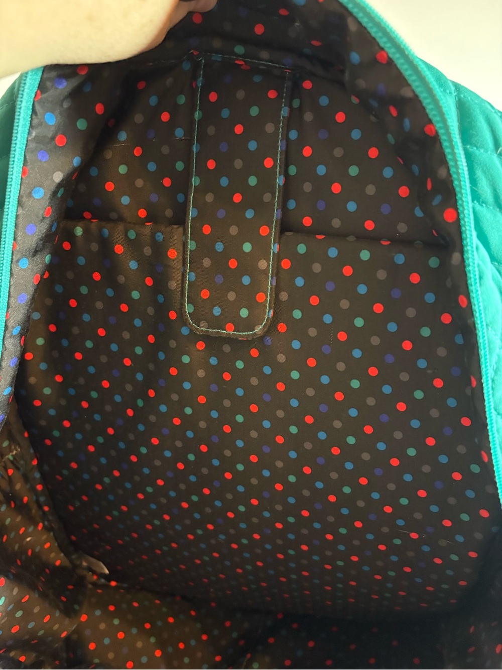 Vera Bradley Campus Backpack in the "Forever Green" (True Teal Green) - Picture 8 of 8